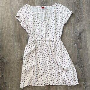 H&M Short Sleeve Skater Mini Dress with Peace Sign Pattern